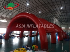 Inflatable tunnel tent