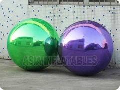 Фиолетовый надувной зеркальный шар