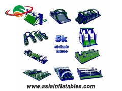 New Styles Outdoor Inflatable 5K meters adult obstacles giant inflatable obstacle course with wholesale price