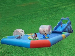 Надувной бассейн со слайдом
