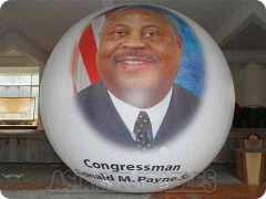 надувной гелиевый шар для президентских выборов с напечатанным рисунком