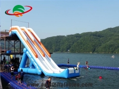 Good Quality Commercial Floating Giant Inflatable Aqua Water Park Flying Slide For Sale