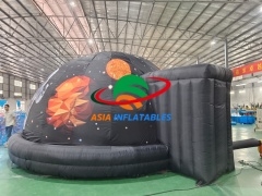LED Light 6m Portable Inflatable Planetarium Dome Cinema Tent For School